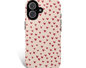 Heart Phone Case, Red Heart Phone Case, Love Phone Case, Valentine Phone Case for iPhone 16 15 14 13 12 Pro Galaxy s25 s24 s23 Pixel 9 0328