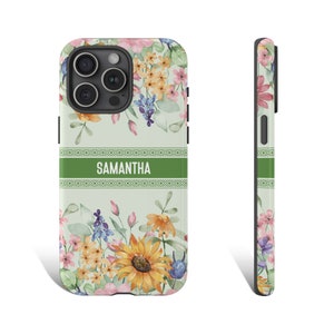 Custom Sunflower Phone Case Custom Floral Phone Case Personalized Phone Case for Iphone 15 14 13 12 11 XR Galaxy s24 s23 s22 s21 Pixel 0420