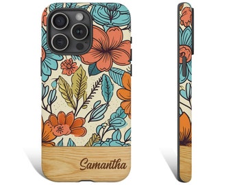 Phone Case For iPhone 15 14 13 12 11 X XR Pro Max Plus Galaxy s23 Custom iPhone Case Personalized iPhone Case Custom Floral Phone Case 0441
