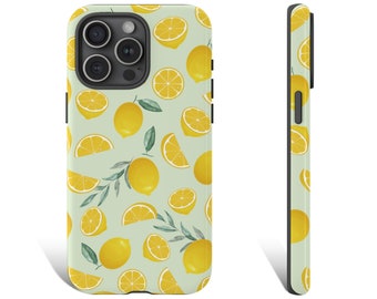 Lemon Phone Case, Citrus Fruit Phone Case, Lemon Fruit Phone Case For iPhone 16 15 14 13 12 11 X XR Pro Max Galaxy s26 s25 Pixel 9 8 7 0055
