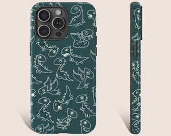 Coque de portable dinosaure, coque de portable dinosaure, coque de portable T-rex, coque de portable animal, coque de portable pour iPhone 15 14 13 12 11 X XR 8 Pro Galaxy s23 0053