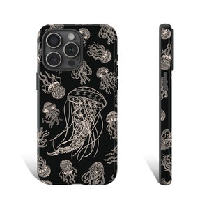 Black Jellyfish Phone Case, Jellyfish Iphone Case, Ocean Phone Case, Phone Case For iPhone 15 14 13 12 11 X XR 8 Pro Galaxy s23