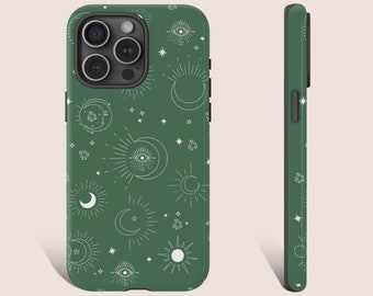 Sonne und Mond Handyhülle, Handyhülle für Astronomen, Himmelskörper Handyhülle: Handyhülle für iPhone 16 15 14 13 12 Pro Galaxy s25 0199