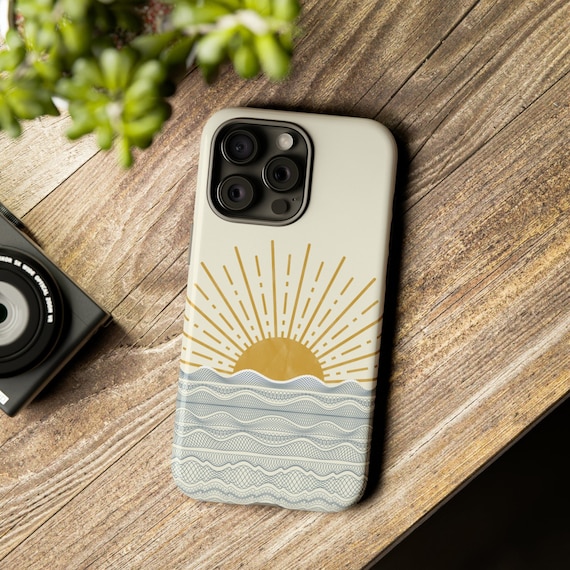 Boho Sun Phone Case, Rising Sun Phone Case, Sunrays Phone Case, Sun Phone Case For iPhone 15 14 13 12 11 X XR 8 Pro Galaxy s23 Pixel 7 0303