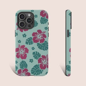 Hibiscus Phone Case Hibiscus Flower Phone Case Hawaiian Phone Case For iPhone 15 14 13 12 11 X XR 8 Pro Galaxy s23 s21 Pixel 7 6 5