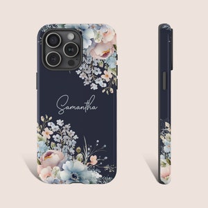Customize iPhone Case Personalized iPhone Case Custom Floral Phone Case For iPhone 15 14 13 12Pro Max XR Plus Tough Flower Phone Case 0429