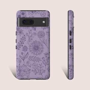 Lavender Phone Case Lilac Phone Case Floral Phone Case for iPhone 15 14 13 12 Pro Max XR XS 8 Plus Galaxy S24 S23 Pixel