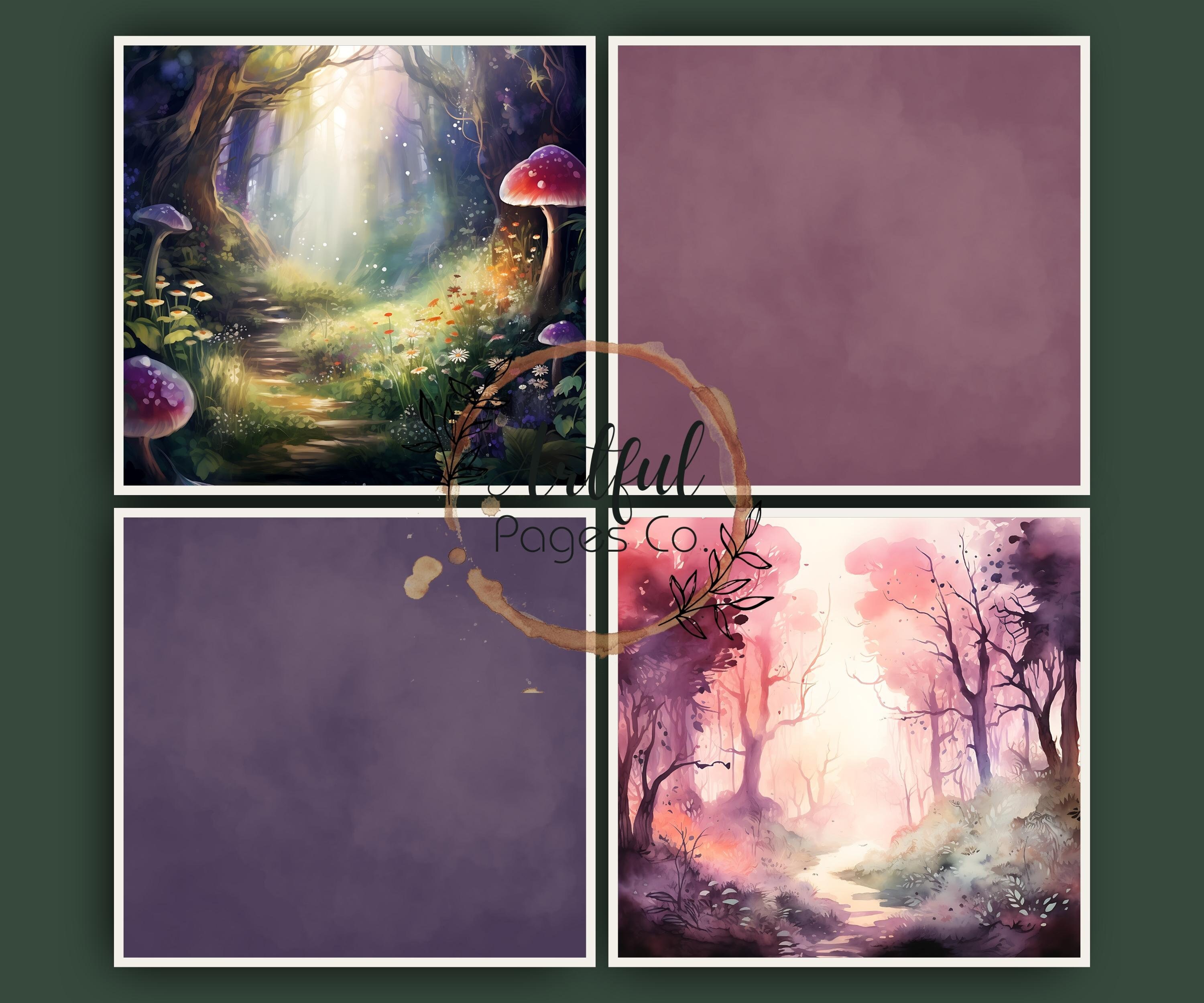Digital Scrapbooking Forest Scenery Printable Download - Etsy