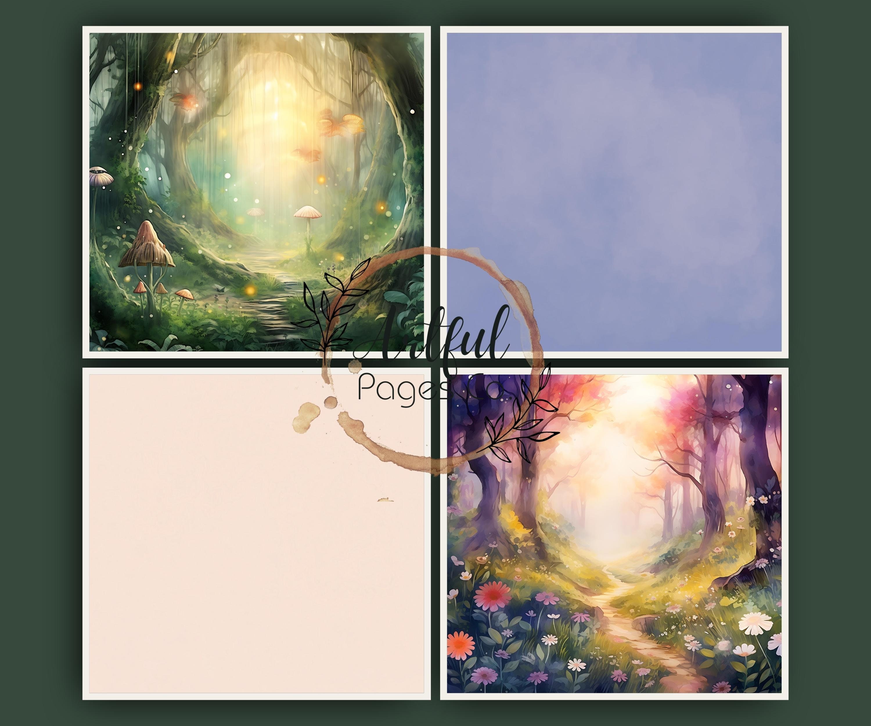 Digital Scrapbooking Forest Scenery Printable Download Scrapbook Kit ...