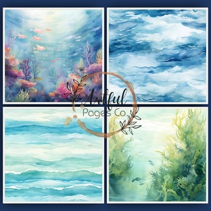 Under the Sea Digital Paper Instant Download Digital Scrapbooking Junk ...