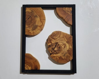 Tablas de madera de olivo: Arte con resina epoxi, tablas para charcutería