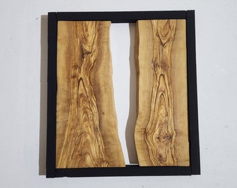 Tablas de madera de olivo con cantos vivos: arte con resina epoxi, tablas para charcutería
