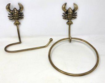 Loo Roll Holder Matching Hand Towel Ring Lobster Bathroom Accessories