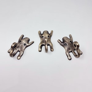 Hallway Hook Solid Brass Antique Finish Animal Tiger Design Handmade Bedroom Kitchen Bathroom