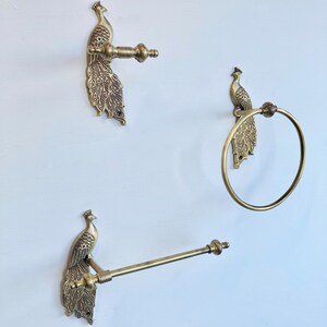 Bathroom Toilet Roll Holder Brass Peacock Toilet Paper Holder Antique ...
