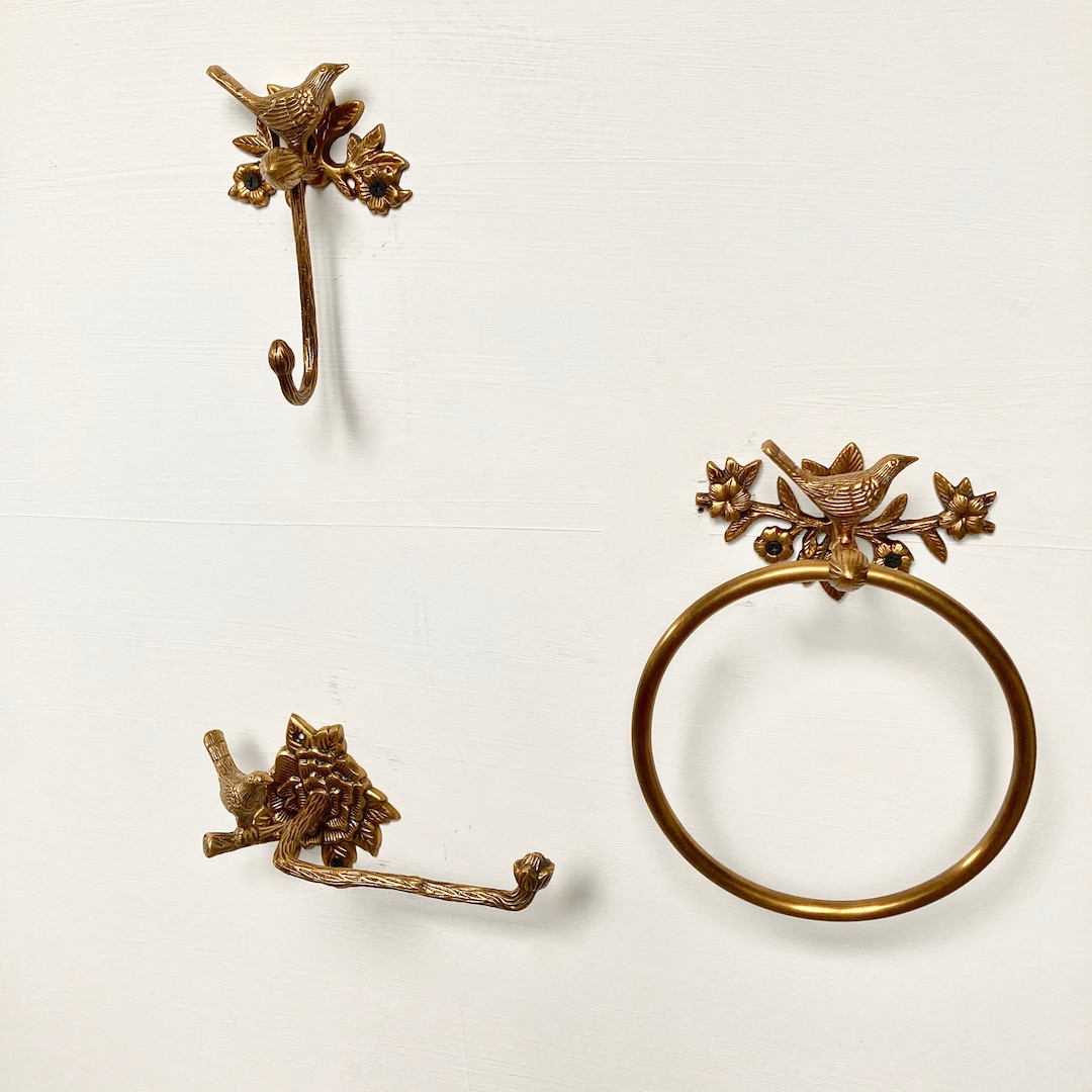 Antique Brass Bird Bathroom Hardware Set Bathroom Toilet Roll Holder