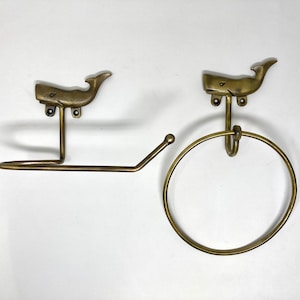 Cucina Bagno Asciugamano Balena Porta Rotolo Carta Igienica Ferro Antico Set Fatto a Mano Unico Design Bagno Metallo Perfetto Natale e Nuova Casa