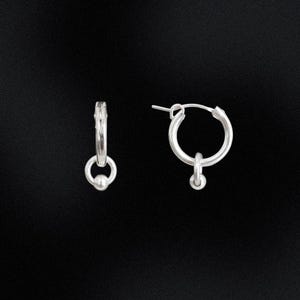 Sterling Silver Orbit Hoop Earrings