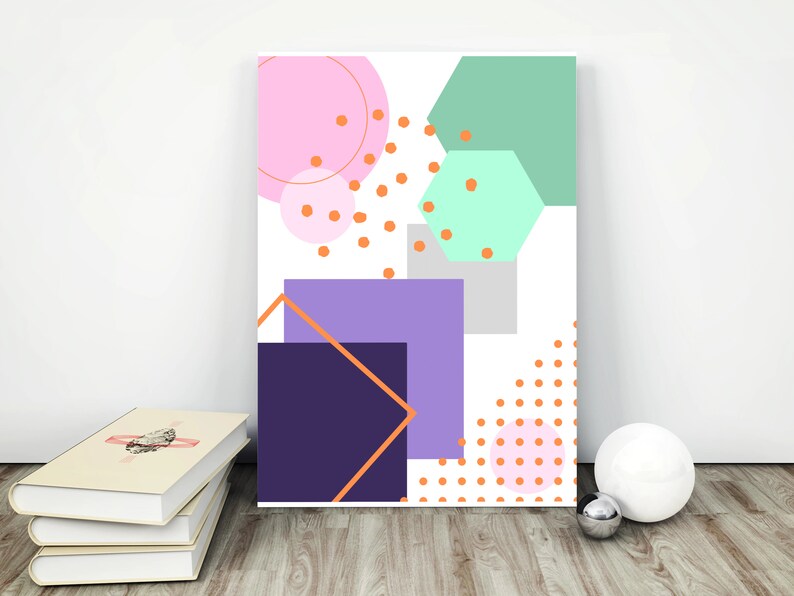 Geometric Abstract Art Digital Download Etsy