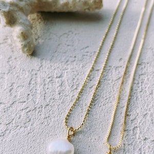 Pearl Pendant Necklace in Round or Nugget image 6