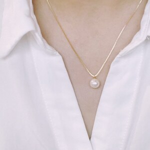 Pearl Pendant Necklace in Round or Nugget zdjęcie 7