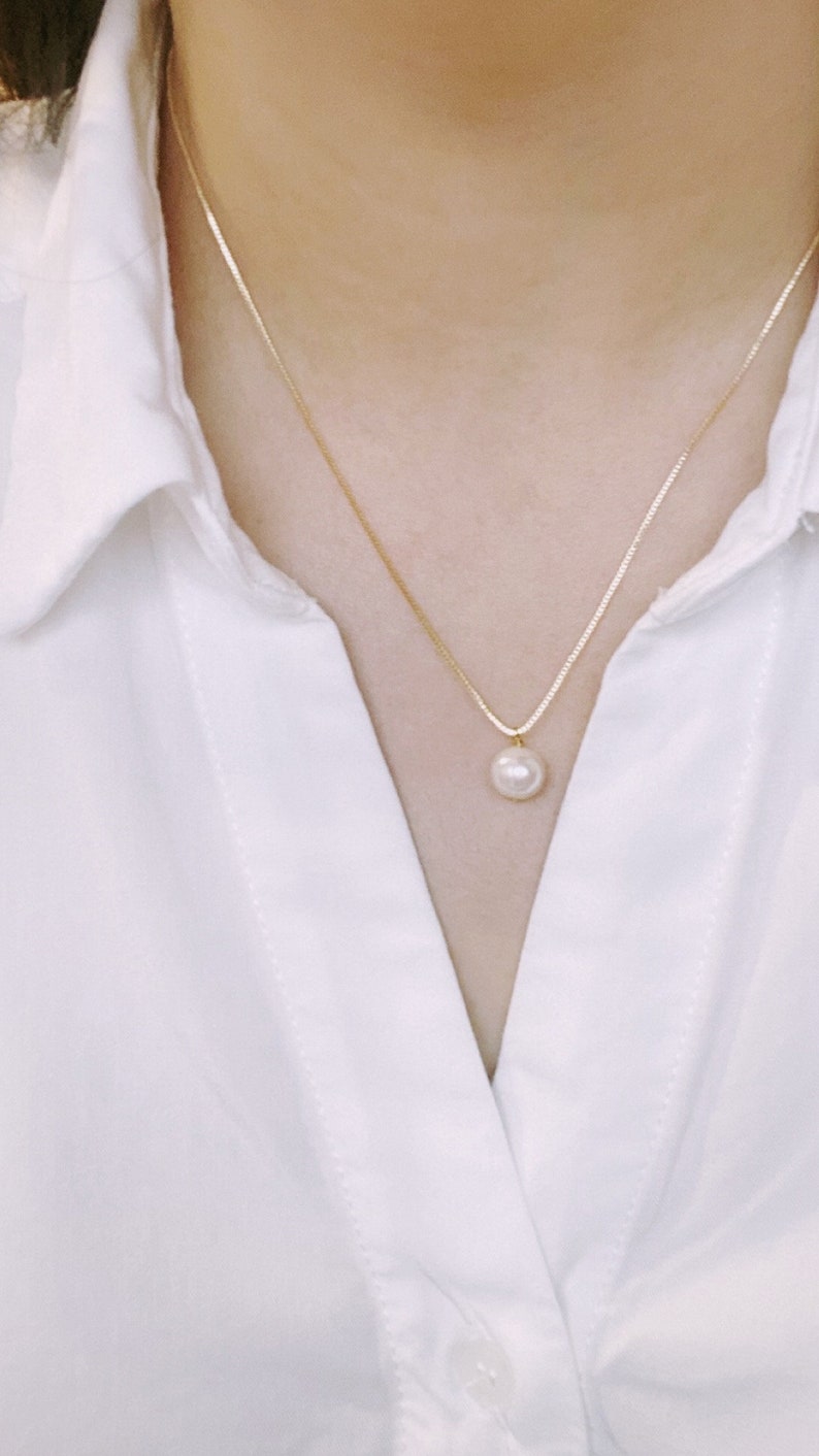 Pearl Pendant Necklace in Round or Nugget zdjęcie 7