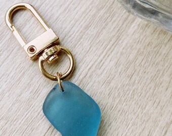 Seaglass Blue Keychain