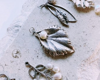 Boho Leaf Charms & Pearls (In the Artist’s garden)