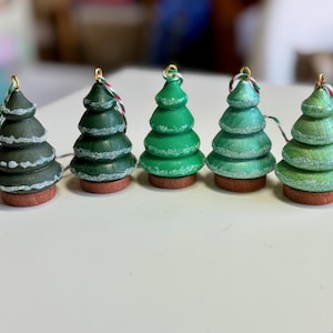 Wooden Christmas tree ornaments