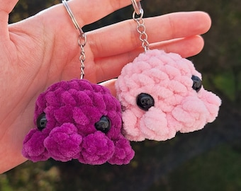 Crocheted octopus pendant - handmade keychain