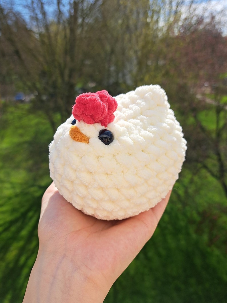 Crocheted chicken handmade plush toy image 7