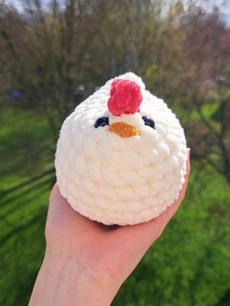 Crocheted chicken handmade plush toy image 8