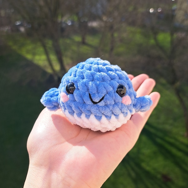 Crocheted mini whale - plush toy handmade