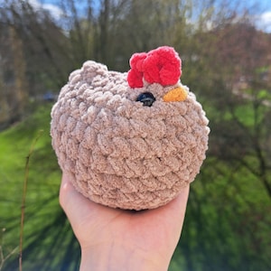 Crocheted chicken handmade plush toy image 1