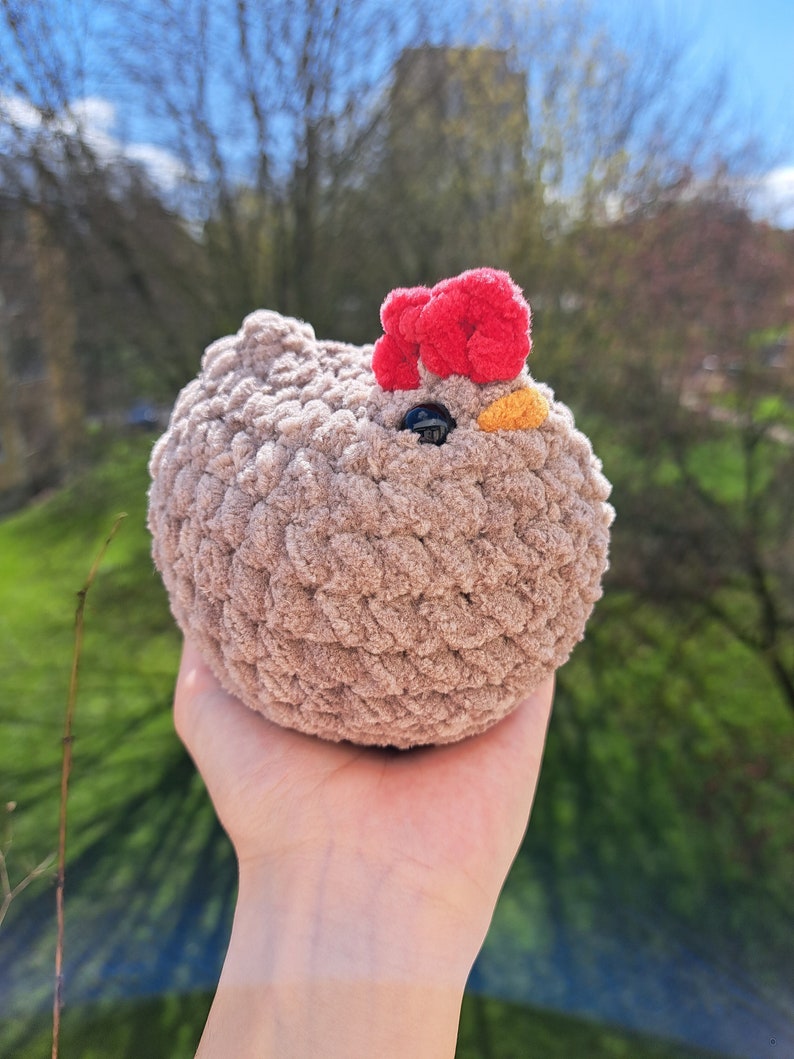 Crocheted chicken handmade plush toy image 1