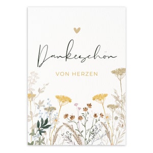 Danke Karte "Dankeschön von Herzen" DIN A6 | Dankeschön Geschenk, Danke Geschenk, Postkarte, Erzieherin, Lehrer, Lehrerin, Kollegin