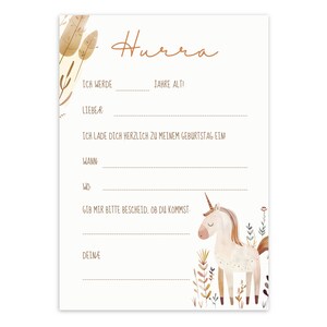 Invitation cards children's birthday unicorn invitations children's birthday image 6
