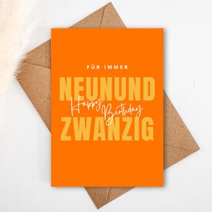 Geburtstagskarte zum 30. Geburtstag (Postkarte) A6 | Für immer 29 | Glückwunschkarte, Geschenk, Grußkarte zum 30 | auch mit Umschlag