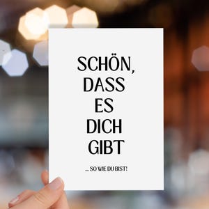 Schön, dass es dich gibt - Danke sagen an Freunde, Kollegen A6 (Postkarte) | auch mit Umschlag