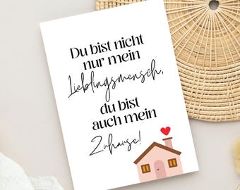 Liebeskarte mit Spruch, Geschenk für Partner (Postkarte) A6| Partner Geschenk | Valentinstag Karte, Valentinstag Geschenk, Ich liebe dich