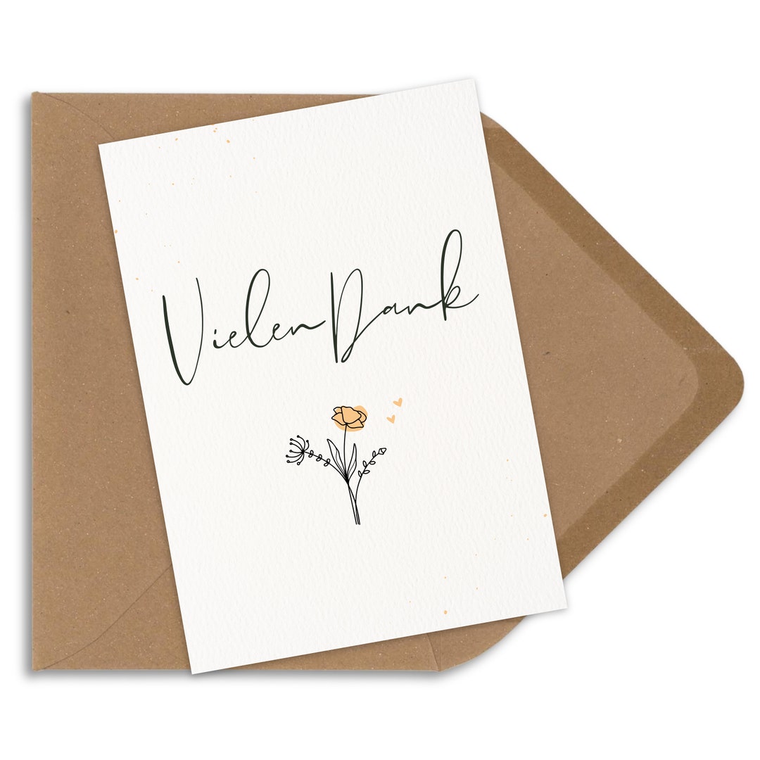 Danke Karte "Vielen Dank" DIN A6 | Dankeschön Geschenk, Danke Geschenk