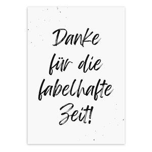 Abschiedskarte KOLLEGEN zum Abschied A6 (Postkarte) | Karte Abschiedsgeschenk Kollegin | Danke für die fabelhafte Zeit! | auch mit Umschlag