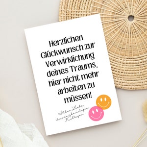 Abschiedskarte (Postkarte) KOLLEGEN zum Abschied A6 | Karte Abschiedsgeschenk Kollegin | Ruhestand | auch mit Umschlag