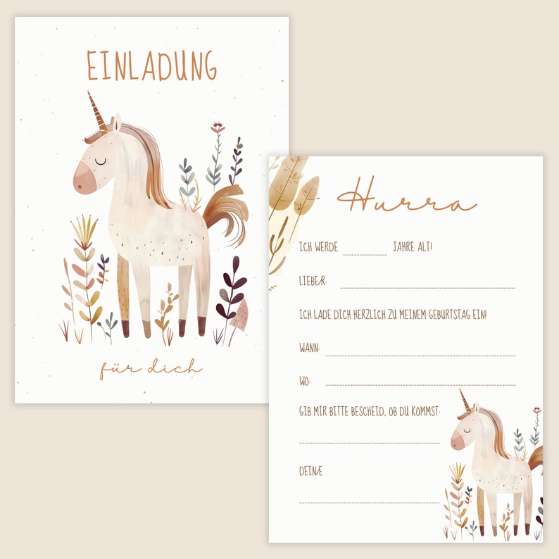 Invitation cards children's birthday unicorn invitations children's birthday image 4