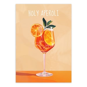 Grußkarte HOLY APEROLI in DIN A6 | Glückwunschkarte, Postkarte, Aperol Grußkarte, Geburtstag, Geburtstagsgeschenk für Freunde