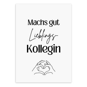 Abschiedskarte KOLLEGIN zum Abschied A6 (Postkarte) | Karte Abschiedsgeschenk Kollegin | Machs gut Lieblingskollegin | auch mit Umschlag