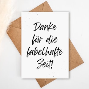 Abschiedskarte KOLLEGEN zum Abschied A6 (Postkarte) | Karte Abschiedsgeschenk Ruhestand Kollegin | "Danke für die fabelhafte Zeit!"