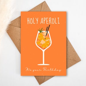 Geburtstagskarte | Glückwunschkarte | Geburtstag HOLY APEROLI in A6 (Postkarte) | Aperol Glas, Geburtstag, Geburtstagskarte Freunde