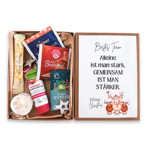 Colleagues gift set "Bodo" with Christmas card "Together we are stronger" A6 | Funny Christmas card for colleagues, Christmas gift for teams