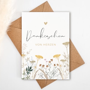Dankeschön Karte "von Herzen" in A6 (Postkarte) | Dankeschön Geschenk, Danke Geschenk, Erzieherin, Lehrer, Lehrerin, Kollegin